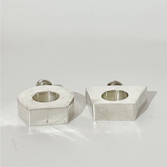 Sterling Silver Geometric Perfume Bottles Duo - Picture 6 of 11